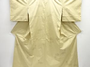 葡萄模様織り出し本場結城紬100亀甲着物(石下)